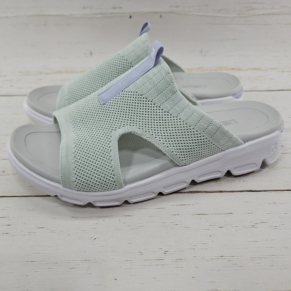 Rieker Revolution Sandal Mint Green Womens 40 8.5-9 Stretch Fabric Slip On Shoe